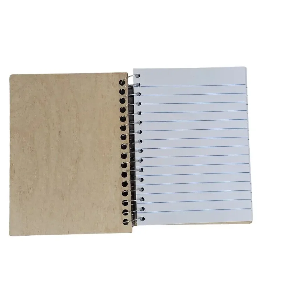 Wood Journal Notebook Clipper Ship Laser Cut Dendreon Pharmaceutical Rep Promo
